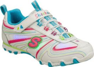 Skechers Infant/Toddler Girls' S Lights Bikers II Lite Jinx,White/Multi,US 5 M Shoes