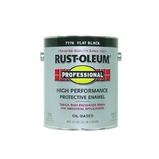 RUST OLEUM K7776 402 Professional Gallon Flat Black Enamel   House Primers  