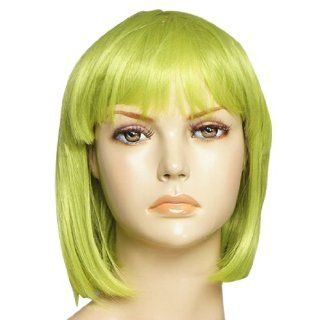 Woman Lady Party Salon Cosplay Short Straight Hair Full Wig Green Health & Personal Care