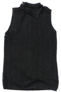 Lauren Ralph Lauren Women's Sleeveless Metallic Sweater (Black) (Medium) Clothing