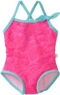 Floatimini Baby Girls Infant Sweet Lace Bathing Suit, Pink, 12 18 Months Clothing