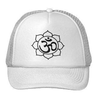 Lotus Flower Aum Symbol Mesh Hats