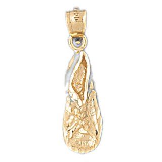 14K Yellow Gold Tennis Shoes Pendant Jewelry