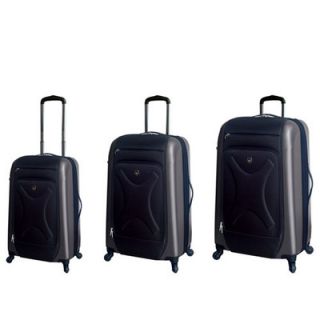 Travelers Polo & Racquet Club Cruz Embossed 3 Piece Hybrid Luggage Set