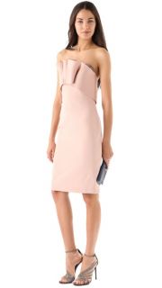 Notte by Marchesa Strapless Silk Crepe Dress