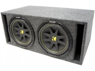 KICKER DUAL 12" LOADED PORTED SUBWOOFER BOX C12 NEW