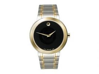 Movado Stiri Two Tone Bracelet Black Museum Dial Men's Watch #0606193
