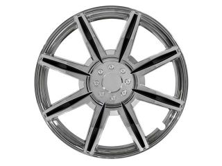 Pilot 14" Chrome Wheel Cover 8 Spoke With Black Inserts WH541 14C BLK