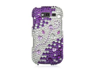 Samsung Galaxy S Blaze 4G/Samsung T769 Purple with Silver Rhinestones Design Full Diamond Case