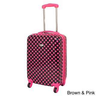 American Travel 20 inch Polka Dot Expandable Lightweight Hardside Spinner Upright Carry on Luggage (Black, pinkWeight 8 poundsPockets Organizational interior pocketsCarrying strap NoneHandle One (1) top handle, telescoping wandWheeled YesWheel type 