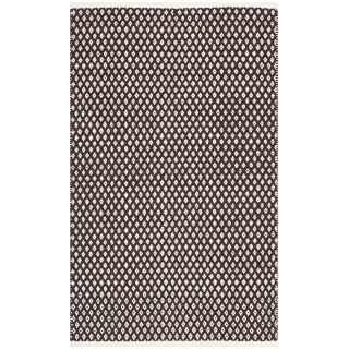 Hand loomed Moroccan Brown Cotton Rug (4x 6)