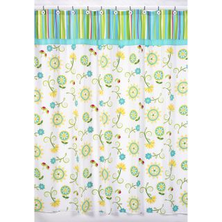 Turquoise And Lime Layla Shower Curtain (Turquoise and LimeMaterials 100 percent CottonDimensions 72 inches x 72 inchesCare instructions Machine washableThe digital images we display have the most accurate color possible. However, due to differences in