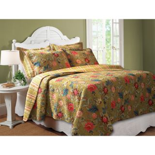 Mendocino 3 piece Quilt Set (MultiStyle Contemporary Country FashionCover materials 100 percent cottonFill materials 100 percent cottonBacking materials 100 percent cottonCare instructions Machine washableTwin DimensionsQuilt 68 inches wide x 88 inc