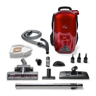 Gv 8 Qt Light Powerful Hepa Backpack Vacuum (Plastic, metalDimensions 15 inches high x 15 inches wide x 12 inches deepWeight 10 poundsCapacity 8 quart)