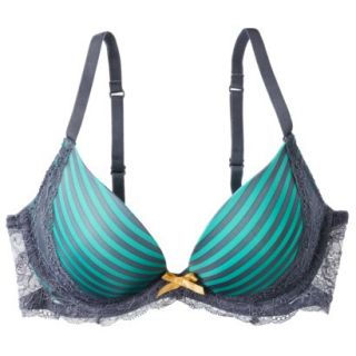 Xhilaration Juniors Padded With Lace Demi   Green 36B