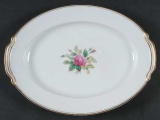 Noritake Sharon (Gold Trim) 11 Oval Serving Platter, Fine China Dinnerware   Pi