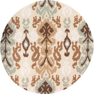 Hand hooked Clarendon Lima Bean Rug (6 Round)