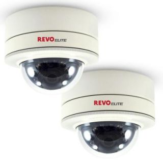 Revo Elite 2 Pack of 600TVL Indoor/Outdoor Mini Vandal Proof Dome Surveillance Cameras DISCONTINUED REVDM600 1BNDL