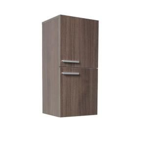 Fresca 12 in. W Linen Storage Cabinet in Gray Oak FST8091GO