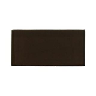 Splashback Tile Contempo Mahogany Frosted Glass Tile   3 in. x 6 in. Tile Sample DISCONTINUED L7D4 GLASS TILE