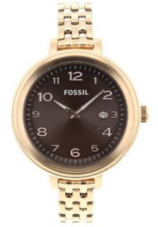 Fossil AM4389  Watches,Womens Bridgette Brown Dial Rose Gold Tone SS, Casual Fossil Quartz Watches