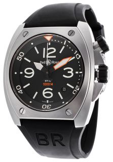 Bell & Ross BR02 92 STEEL  Watches,Mens Marine Automatic Black Dial Black Rubber, Luxury Bell & Ross Automatic Watches