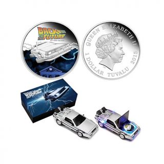 2015 Limited Edition of 7,500 1 oz. Silver "Back to the Future" Proof Coin in D   7937169