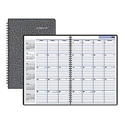 DayMinder 30percent Recycled Academic Professional Monthly Planner 7 78 x 11 78  Black July 2012 August 2013