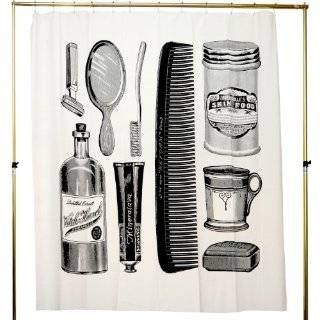 Izola 701 Apothecary Canvas Shower Curtain