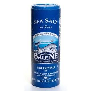 La Baleine Sea Salt Fine Crystals   Canister, 26.5 Ounce Containers 
