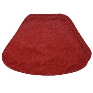  Red Suede Wedge Shaped Placemat for Round Tables