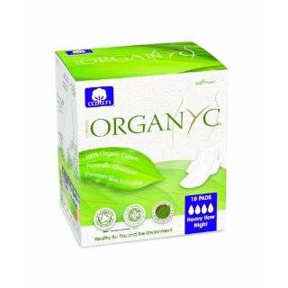   100% Organic Cotton Pads Night Wings, 10 count Boxes (Pack of 2