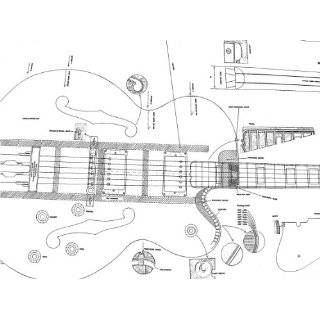 Gibson Explorer Guitar Plans   24 By 36 Paper   2/3 Scale Suitable 