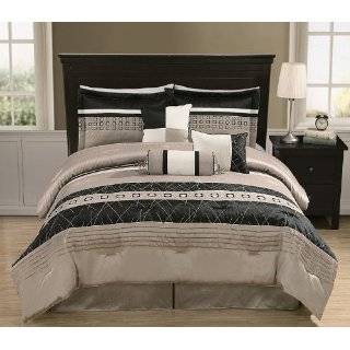 7Pcs Queen Dustin Grey Bedding Comforter Set