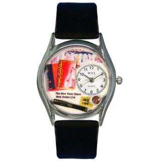  Whimsical Watches Unisex G0310002 Chef Black Leather Watch 