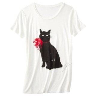 Jason Wu for Target **Short Sleeve Tee Shirt with Cat Print** Medium 