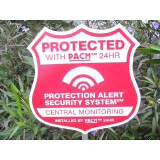 Home Security System Alarm Yard Sign & 6 Alarm STATIC CLING Stickers 