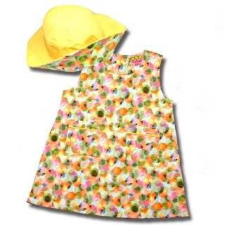 Toddler Girls cute CLAIR Sleeveless Dress and Matching Hat outfit