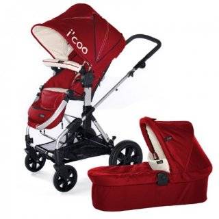 Icoo 2011 Targo Stroller with Pram in Strawberry