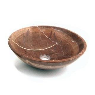  New Round Cream Marble Stone Bathroom Vessel Sink Bowl 