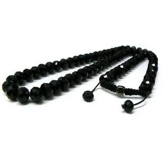 Black 8mm Shamballa Glass Beaded 24 Inch Necklace Chain Good Quality 
