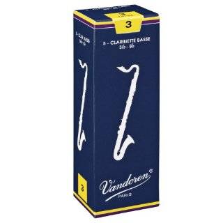   Traditional Bass Clarinet Reeds #3, Box of 5 Musical Instruments