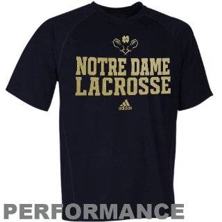 NCAA adidas Notre Dame Fighting Irish Lacrosse Practice T Shirt   Navy 