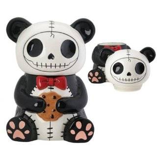 Cute And Creepy PANDIE Panda Bear Skull Cookie Jar