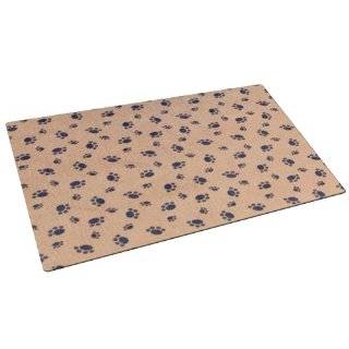 Drymate Cat Bowl Place Mat with Paw Imprint Design, 12 Inch by 20 Inch 