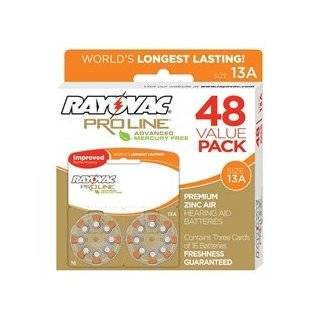  Rayovac Proline Size 312 Hearing Aid Batteries, 48 Pack 