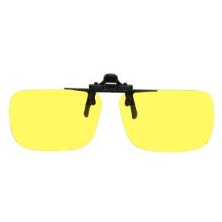 Polycarbonate Clip on Flip up Canary Yellow Enhancing Driving Glasses 