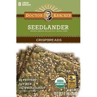 Doctor Kracker Seedlander Organic Crispbreads, 7 Ounce Boxes (Pack of 