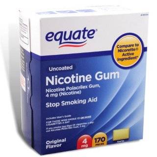 Equate Stop Smoking Aid Original Flavor Gum 4mg
