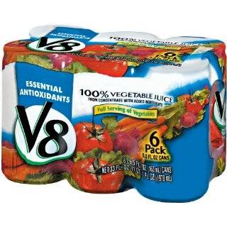 V8 100% Vegetable Juice Low Sodium 6 pk   5.5 oz  Grocery 
